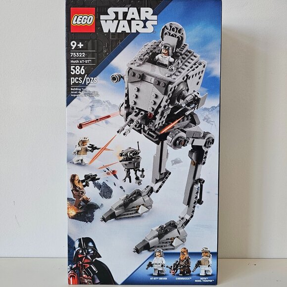 NIB LEGO 75322 Star Wars Hoth AT-ST 586 pcs Chewbacca - FACTORY SEALED! RETIRED! - Picture 1 of 5